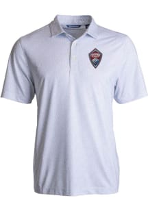 Cutter and Buck Colorado Rapids Mens White Pike Pebble Short Sleeve Polo