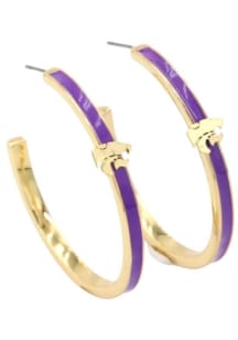 K-State Wildcats Logo Hoop Womens Earrings