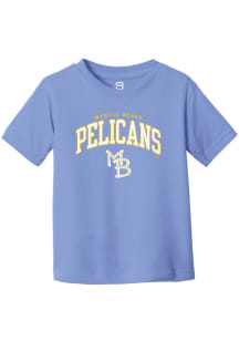 Summit Sportswear Myrtle Beach Pelicans Toddler Light Blue Arch Mascot Short Sleeve T-Shirt