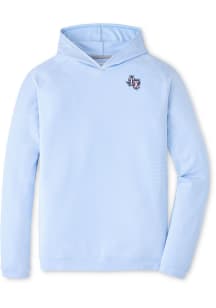 Peter Millar Texas Rangers Mens Light Blue Perth Sugar Stripe Long Sleeve Hoodie