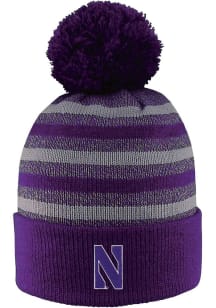 LogoFit Northwestern Wildcats Dark Grey Doc Marled Mens Knit Hat