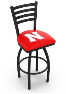Nebraska Cornhuskers High Back Swivel Pub Stool - Black