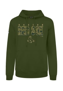 Levelwear Boston Red Sox Mens Olive Podium Protect Long Sleeve Hoodie