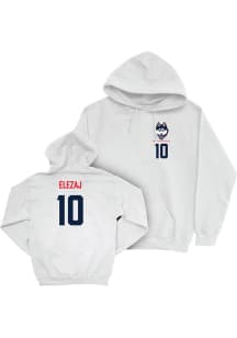 Rrezon Elezaj UConn Huskies Mens White NIL Logo Player Hood