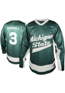 Genuine Collective Sean Barnhill Michigan State Spartans Mens Green NIL Hockey Jersey