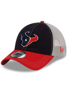 New Era Houston Texans Casual Classic Trucker Adjustable Hat - Navy Blue