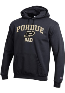 Champion Purdue Boilermakers Mens Black Arch Logo Dad Powerblend Long Sleeve Hoodie