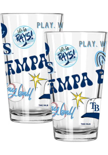 Tampa Bay Rays Loco 2 Pack 16oz Pint Glass -