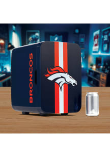 Denver Broncos Navy Blue Fan Cave Mini Refrigerator
