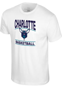 Charlotte Hornets White Vintage Feel Short Sleeve T Shirt