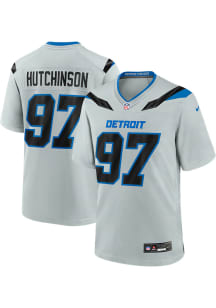 Aidan Hutchinson  Nike Detroit Lions Silver Rivalry Football Jersey