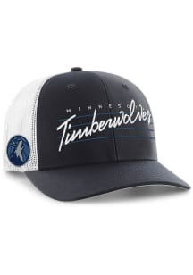 47 Minnesota Timberwolves 2T Downburst Trucker Adjustable Hat - Navy Blue