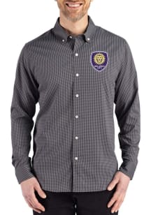 Cutter and Buck Orlando City SC Mens Black Skyline Long Sleeve Dress Shirt