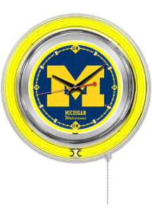 Michigan Wolverines Double Neon Wall Clock