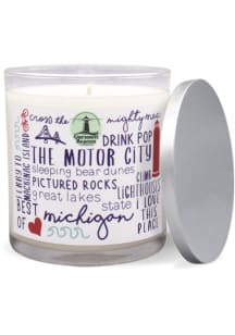 Michigan 10 oz White Candle