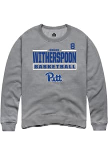 Omari Witherspoon Pitt Panthers Mens Graphite NIL Stacked Box Player Crew