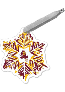 Arizona State Sun Devils Snowflake Ornament - Maroon