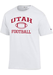 Champion Utah Utes White Football Football Jersey Short Sleeve T Shirt