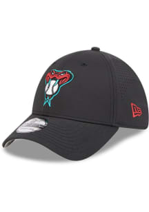 New Era Arizona Diamondbacks Mens Black Alt 2 Mid Perforated 39THIRTY Flex Hat