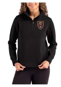 Cutter and Buck Real Salt Lake Womens Black Roam Qtr Zip