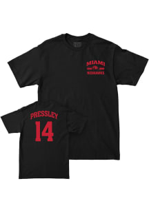 Will Pressley Miami RedHawks Black NIL Victory Short Sleeve Player T Shirt