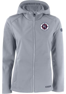 Cutter and Buck New England Revolution Womens Grey Evoke Light Weight Jacket