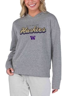 Concepts Sport Washington Huskies Womens Charcoal Mainstream Hooded Sweatshirt