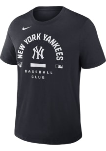 Nike New York Yankees Navy Blue Authentic Collection Early Work Short Sleeve Fashion T Shirt