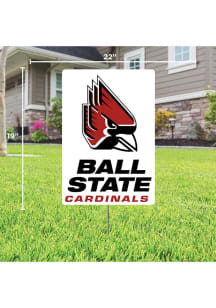 Ball State Cardinals Yard Sign Yard Sign - White