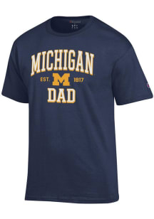 Champion Michigan Wolverines Navy Blue Est Date Dad Jersey Short Sleeve T Shirt