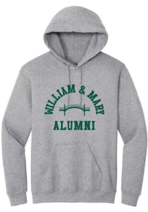 Summit Sportswear William & Mary Tribe Mens Grey ALUMNI ARCH Long Sleeve Hoodie