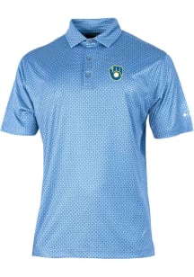 Columbia Milwaukee Brewers Mens White Master Polo Short Sleeve Polo