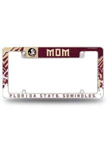 Florida State Seminoles Mom All Over Chrome License Plate Frame - Silver