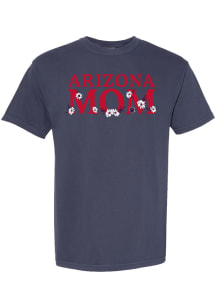Summit Sportswear Arizona Wildcats Womens Navy Blue Floral Mom Short Sleeve T-Shirt