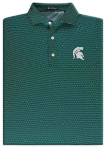 Turtleson Michigan State Spartans Mens Green Alex Dot Short Sleeve Fashion Polo