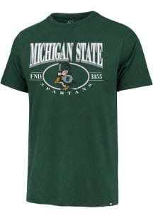 47 Michigan State Spartans Green Deluxia Franklin Short Sleeve Fashion T Shirt