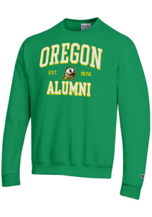 Champion Oregon Ducks Mens Green Est Alumni Powerblend Long Sleeve Crew Sweatshirt
