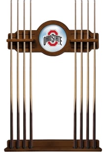 Ohio State Buckeyes Solid Wood Cue Rack Pool Table