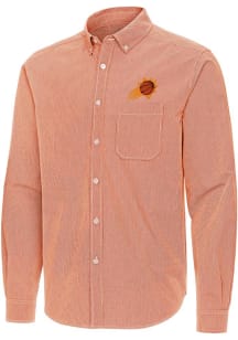 Antigua Phoenix Suns Mens Orange Porter Long Sleeve Dress Shirt