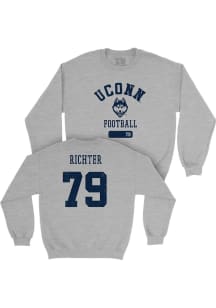 Christian Richter UConn Huskies Mens Grey NIL Varsity Player Crew