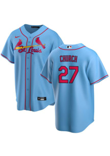 Nathan Church St Louis Cardinals Mens Replica Alternate Jersey - Light Blue