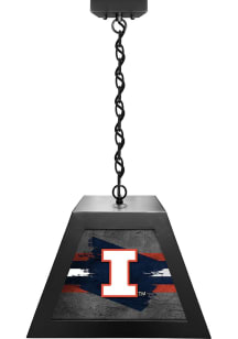 Illinois Fighting Illini Pendant Black Billiard Lamp