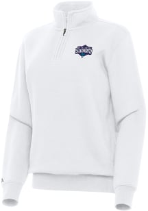 Antigua Greensboro Swarm Womens White Victory Qtr Zip