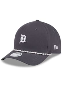 New Era Detroit Tigers Charcoal Pearl Rope 9FORTY M Crown Womens Adjustable Hat