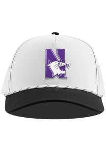 Branded Bills Northwestern Wildcats Curved 5 Panel Rope Adjustable Hat - White