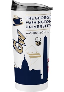 Logo Brands George Washington Revolutionaries 20oz Native Stainless Steel Tumbler - White