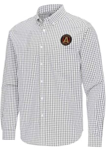 Antigua Atlanta United FC Mens Ash Ellis Long Sleeve Dress Shirt
