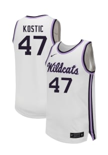 Andrej Kostic  Nike K-State Wildcats White NIL Name And Number Jersey