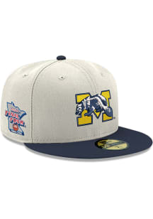 New Era Michigan Wolverines Mens White 59FIFTY Fitted Hat