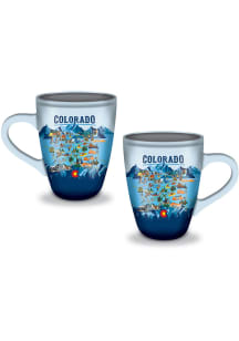 Colorado 16oz Map Cafe Mug Ceramic Mug - Blue